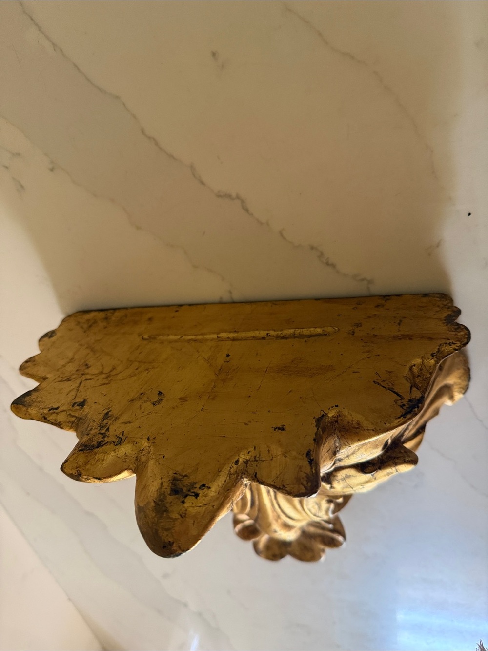 Vintage Ethan Allen Home Interiors Gold Gilded Ornate Corbel Shelf Decor - Picture 5 of 8